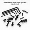 1414 Pieces M2 M3 M4 M5 Screws Set, Black Allen