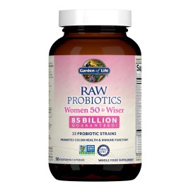 Garden Of Life Raw Probiotic Women 50 y Wiser 85 Bi 32 ceps 90 Capsulas Con Una Innovadora Lnea De Frmulas Probiticas De Alimentos Integrales Crudos  