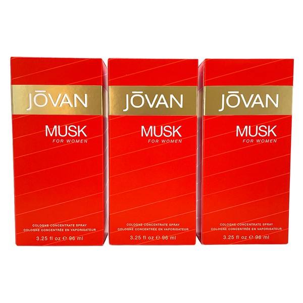 3 PACK - Jovan Musk for Women 3.4 oz Cologne Concentrated Spray NIB AUTHENTIC