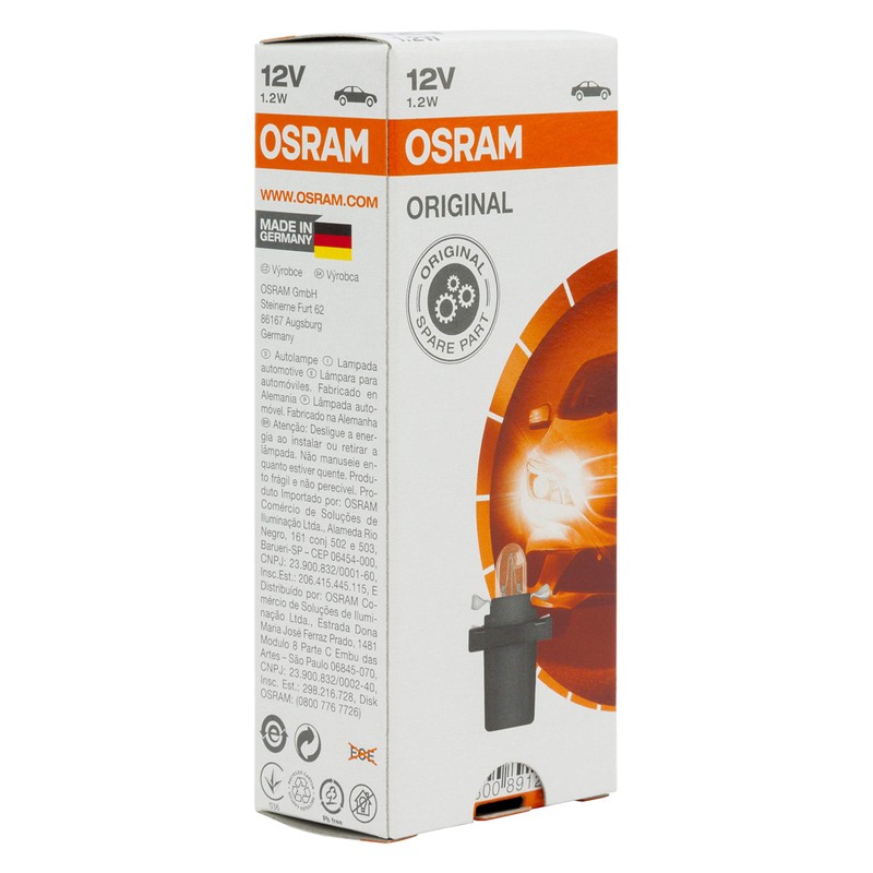 OSRAM 286T 2721MF B8.5D Bulb 12 V 1.2 W