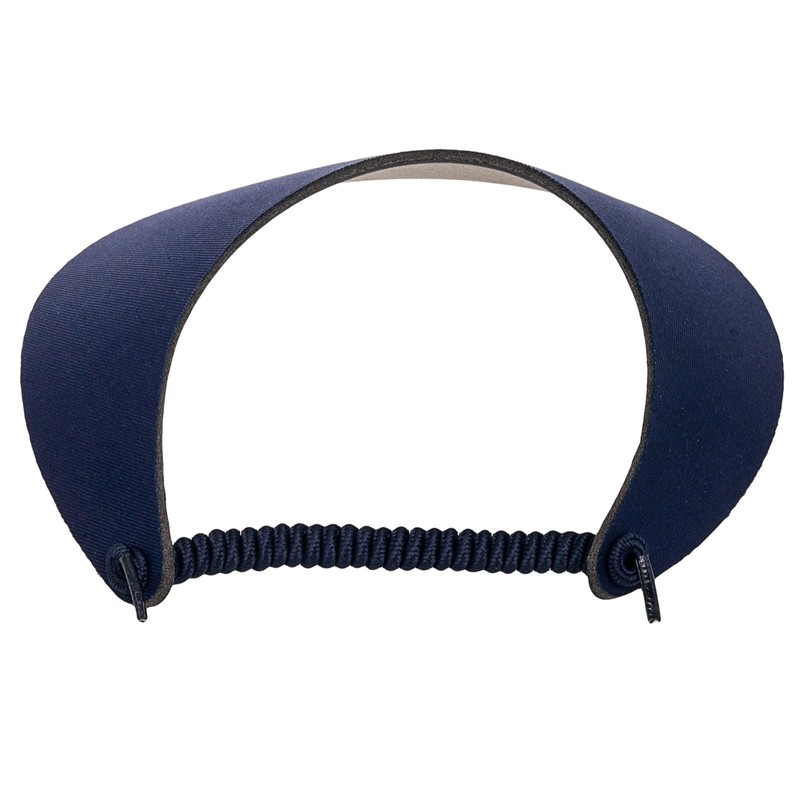 MG Women's Cotton Solid String Sun Visor Hat, Navy