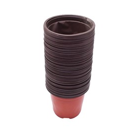 LiGuVCY 5.1 inch Plastic Plant Pots Seedling Cups 100 Pack Nursery Plant Pot Seedling Pots, Greenhouse pots for Cultivate Seeds, Growing containers for Plants