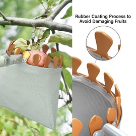 Aglaiprty Fruit Picker Tool with 6-Part Extension Pole and Cloth Bag for Gentle Fruit Catching（8FT）