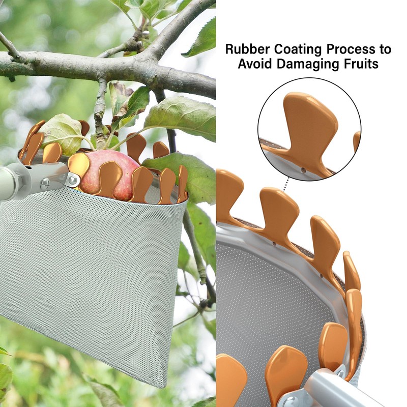 Aglaiprty Fruit Picker Tool with 6-Part Extension Pole and Cloth