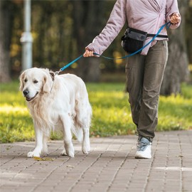 SLSON Dog Treat Pouch Bag with Collapsible Dog Bowl, Dog Walking Bag with Water Bottle Bag, Puppy Training Bag with Adjustable Belt and Shoulder Strap for Walking, Traveling