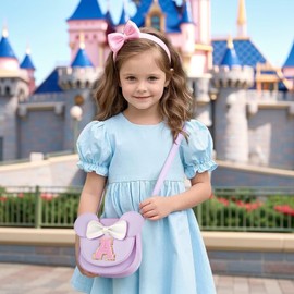 QLOVEA Toddler Purse Gifts for Girls, Little Girl Purse Kids Wallet Crossbody Bag, Birthday Gifts for 3 4 5 6 7 8 Year Old Girl (K, Purple)