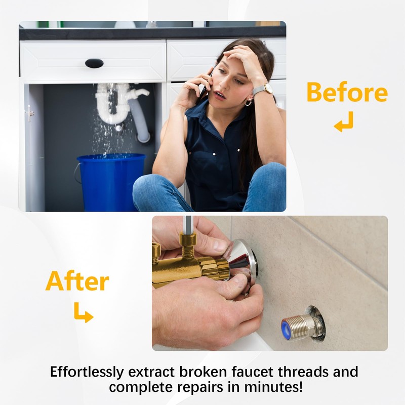 UwinVwin Broken Pipe Extractor Tool - Broken Faucet Removal Tool