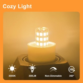 BROLSKUN E14 LED Bulb E14 European Base Bulb 3W Equivalent 30W Candelabra Halogen E14 Light Bulb Dimmable Warm White 3000K 120V Clear Glass Cover Energy Saving Bulb for Chandelier, 2 Pcs