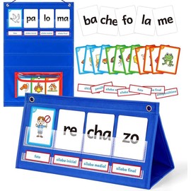 Torlam Spanish Learning Word Building Pocket Chart, Spanish Vocabulary Games  Sight Words Flashcards Languages Spelling Reading Phonics Games