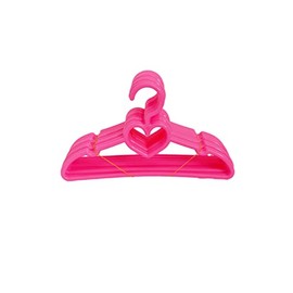 MBD 24 Pink Heart Hangers Fit 18 Inch Doll Clothes- Doll Clothes Hangers