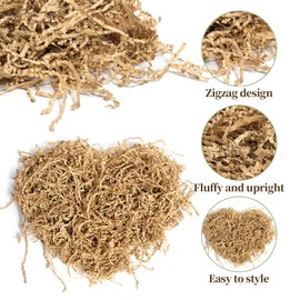 1 LB Crinkle Cut Paper Shred Filler Brown Crinkle Shredded Paper for Christmas Wedding Birthday Bridesmaid Engagement Craft Gift Boxes Bags Basket Filler Decoration