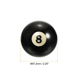 PATIKIL 2-1/4" #8 Ball Billiard Replacement Ball, Pool Table Ball Pool Ball Standard Regulation Size for Billiard Room Game Room, Black