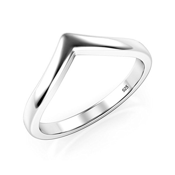 Metal Factory Sz 11 Sterling Silver 925 Chevron Stackable Ring