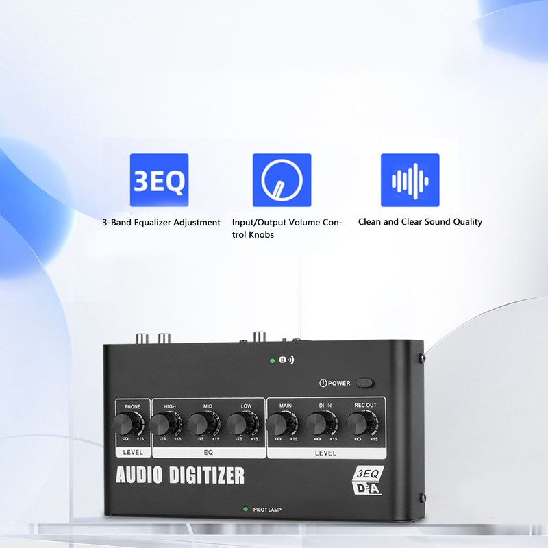 Digital to Analog Sound Converter Bluetooth Connection 3.5mm RCA Jack