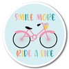 Magnet Me Up Smile More Ride A Bike Magnet Decal, 5 Inch Round, Multi-Color, Heavy Duty Automotive Viny Magnet for Car, Truck, SUV, or Any Other Magnetic Surface