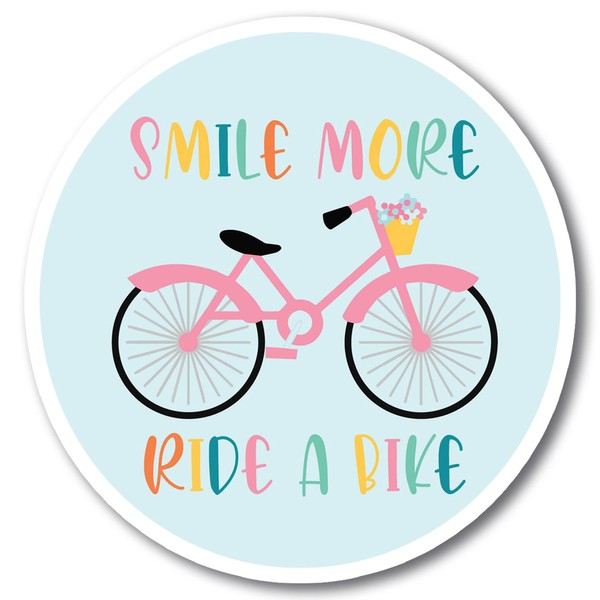 Magnet Me Up Smile More Ride A Bike Magnet Decal,
