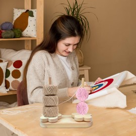 Crochet Yarn Holder,Skein Holder Yarn Dispenser Crochet Spinner | Crochet Holder Yarn Stand, Plum Blossom Knitting Yarn Holder, Yarn Ball Holder, Yarn Spinner Crocheting Supplies