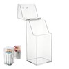 QUUPY Makeup Brush Holder Dustproof Clear Acrylic Cosmetic Brush Organizer