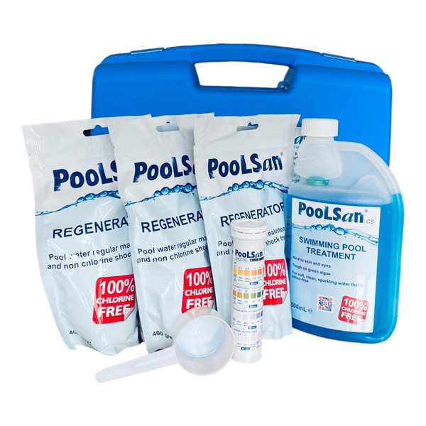 Large PoolSan Non-Chlorine Chemical Maintenance kit for Above-ground Swimming Pools up to 16ft