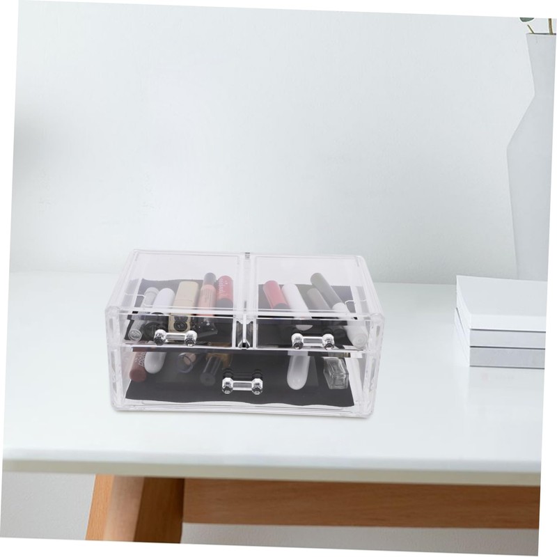 Operitacx Elegant Acrylic Makeup Storage 3 Drawer Organizer Lotion Organizer
