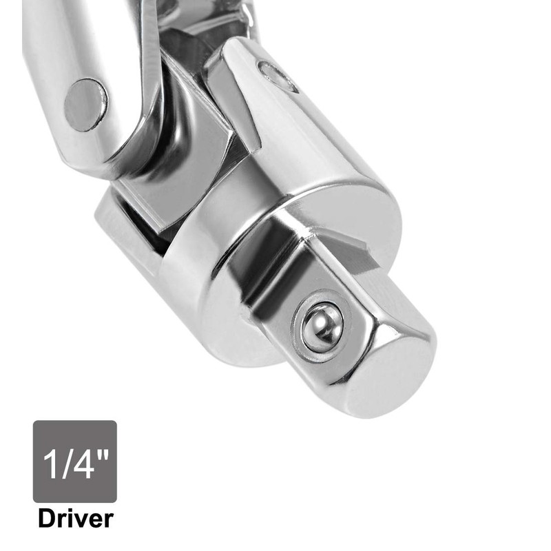 sourcing map 1/4 Inch Drive Spring Loaded Universal Joint Socket,