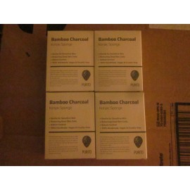 Lot Of 4 Bamboo Charcoal Konjac Sponge The New Version- Good Deal.