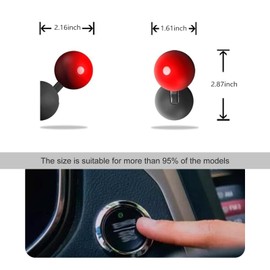 DACIRTY Creative One Touch Start Button Joystick, Game Control Handle Decorative Ignition Start-stop Switch Protective Cover, Kid's Tuning Accessory for Most Cars (Red)