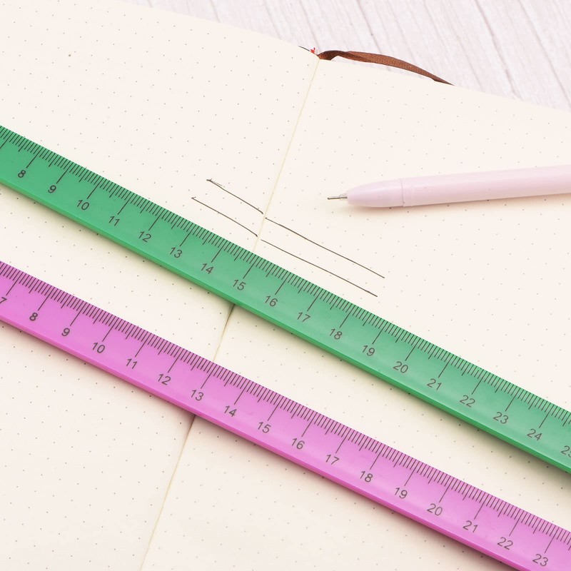 sourcing map Whiteboard Magnetic Ruler 29cm Metric Blackboard Straight Rulers