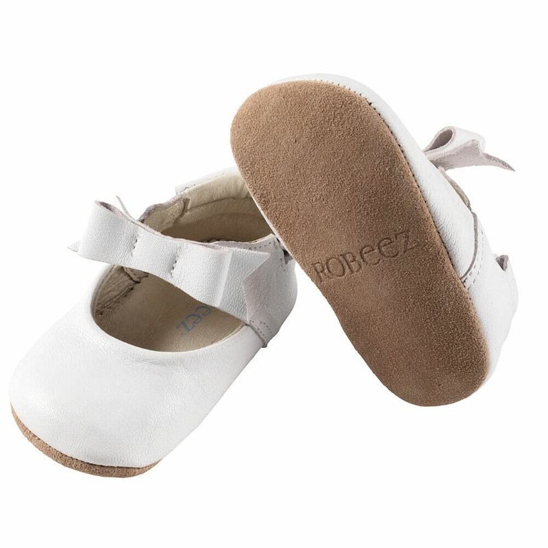 Robeez Girls' Ankle Strap Mary Jane First Kicks Crib Shoe,