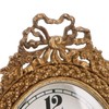 NIKKY HOME Gold Table Clock Silent Non-Ticking, Small Shelf Desk