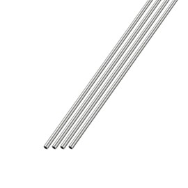METALLIXITY 304 Stainless Steel Tubes Outer Diameter 0.01 inch (2 mm) x Wall Thickness 0.01 inch (0.3 mm) x Length 11.8 inches (300 mm) Set of 4 for Straight Pipe, Home Furnishing, Machinery