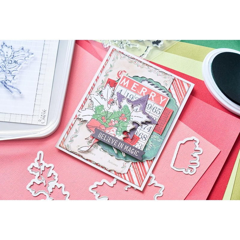 Sizzix 49 and Market A5 Clear Frame Stamp Pencil Line
