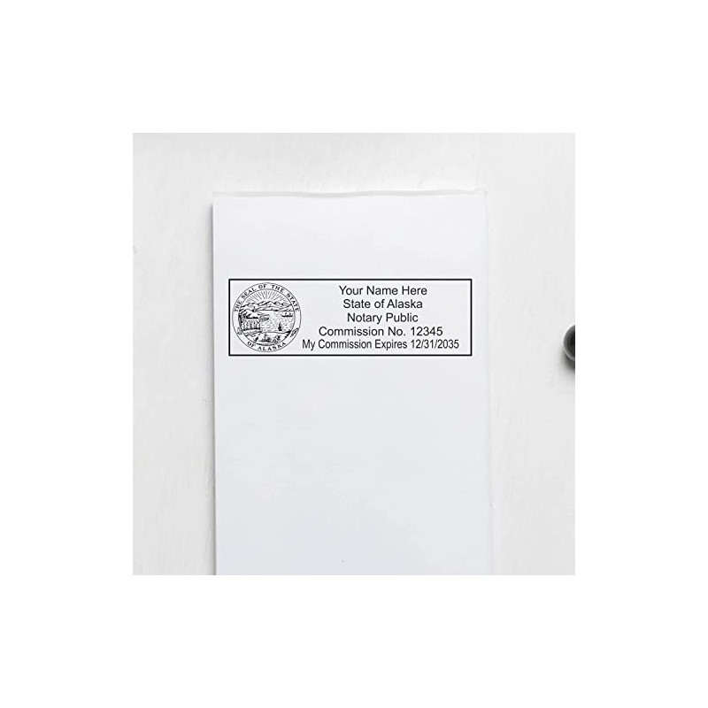 Imprue Rectangular Notary Stamp Self Ink Custom Stamp Rubber Stamp