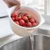 Youka Kitchen Strainer Drain Basket, 2 in 1 Strainer Bowl
