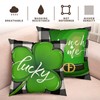 Wnoesat Buffalo Plaid St Patricks Day Pillow Covers 18x18 Set