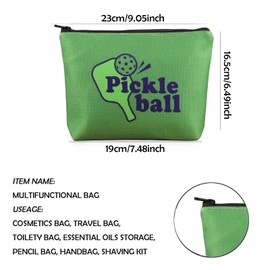 WCGXKO Pickleball Gift Pickleball Lover Gift Pickleball Player Makeup Bag Pickleball Zipper Pouch Makeup Bag (Pickleball CA)