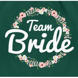 Shirtracer - Gym Bag Backpack - JGA Stag Night Women - Team Bride Flower Wreath I Bride Crew, 10 dark green, Unit size