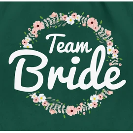 Shirtracer - Gym Bag Backpack - JGA Stag Night Women - Team Bride Flower Wreath I Bride Crew, 10 dark green, Unit size