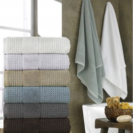 Kassatex Turkish Hammam Collection Towels, Wash Cloth - Latte