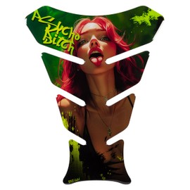 Tankpad X509958VA Motorcycle Protective Sticker Psycho B Cute Woman Green Red