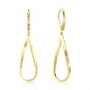 Gold Teardrop Earrings for Women 14k Gold Plated Drop Leverback