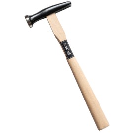 RANSHOU Sheet Metal Hammer 15.5 oz, Heavy Duty Forged Japanese Steel Head, Tinners Hammer Hand Tool for Flattening Metal, Wood Handle, Made in JAPAN