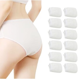 RS Shop Disposable Panties, Pants, White, Polyester Cotton, Sanitary, Individual Packaging, For Travel, Hospitalization, Nursing Care, Disaster Preparation, white