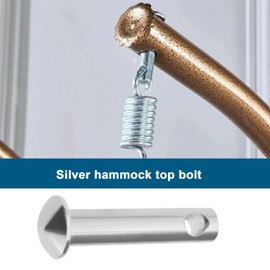 Hammocks Plug Pin Silver Hammocks Top Bolt Hanger Top Bolt for Hammocks Hanging Chair Swings Hanging Furniture Hanging Baskets 8 cm L Metal Steel Pin Connector