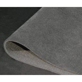 Dark Grey Microsuede Deluxe Foam Backed Headliner Fabric for Car Interiors Micro Suede Charcoal Roof and Panel Lining - 60"x36" (1 Yard)