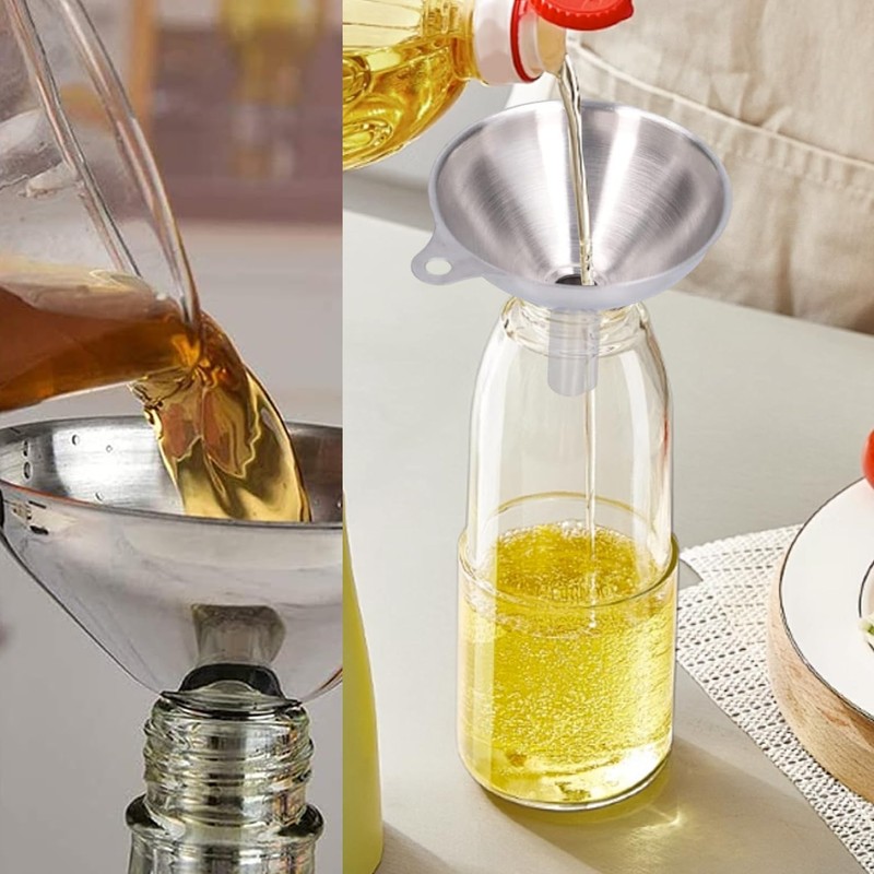 3pcs Stainless Steel Funnel Set – Versatile Kitchen Funnels for