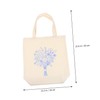 Gatuida 1 Set Embroidery Canvas Tote Bag Kit with Pattern