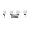 Sunset Lighting Satin Nickel F2299-80-LED-JA8 Bristol Four Vanity Wall Light-Dimmable-Bright