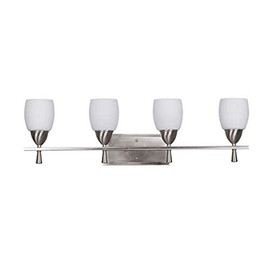 Sunset Lighting Satin Nickel F2299-80-LED-JA8 Bristol Four Vanity Wall Light-Dimmable-Bright