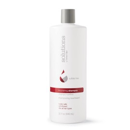 GREAT CLIPS Solutions Nourishing Shampoo 32 fl oz | Argan Oil | Sulfate and Paraben Free | Moisturizes and Restores Shine | Safe for Color-treated Hair